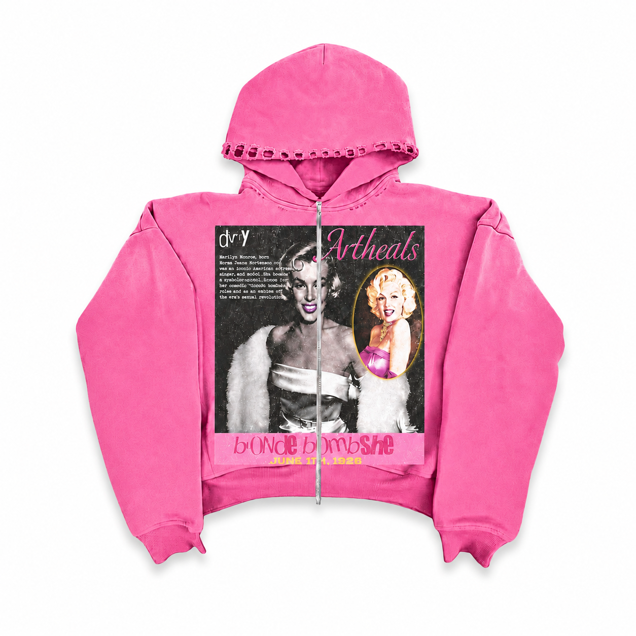 PINK "MARILYN MONROE" ZIP UP