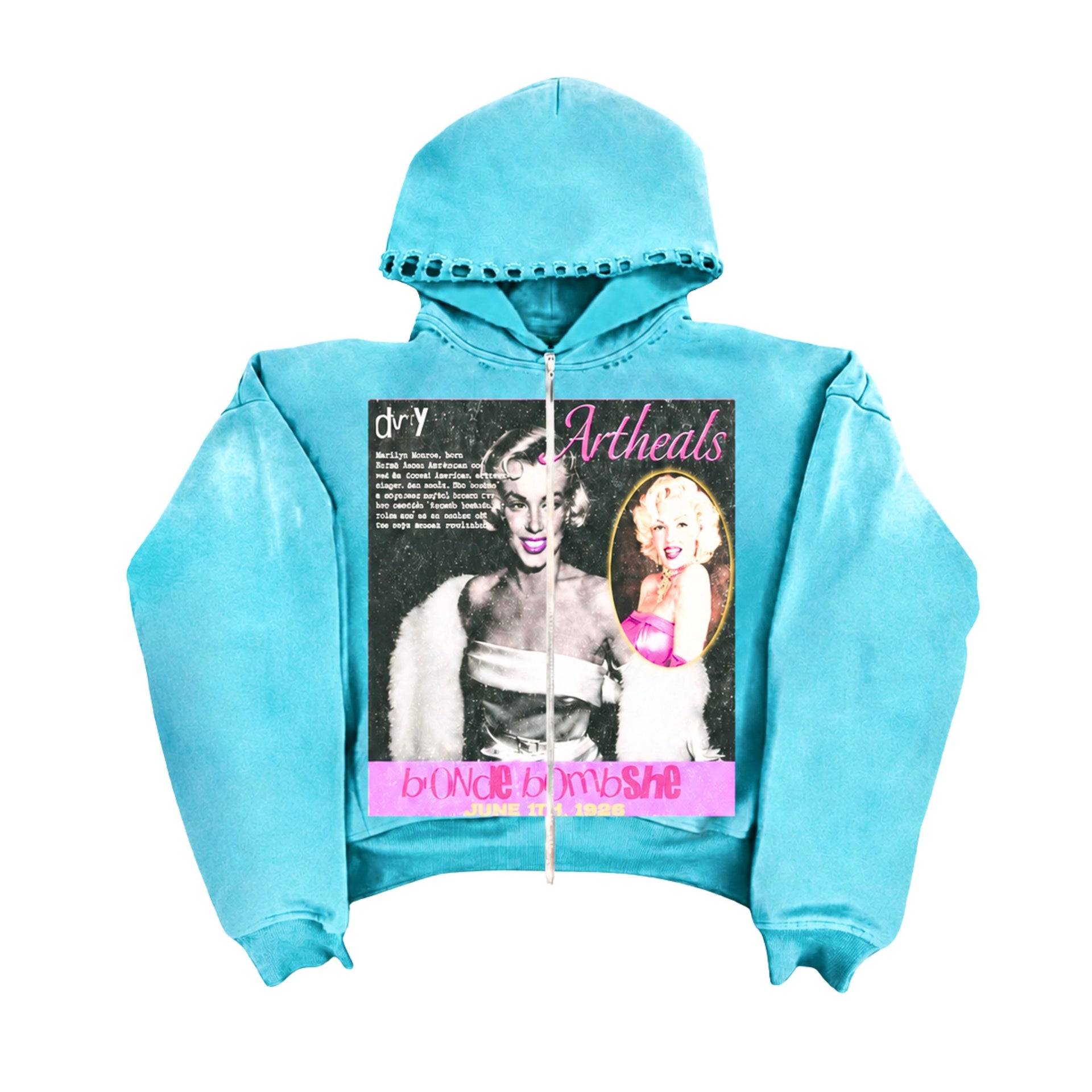 BLUE "MARILYN MONROE" ZIP UP