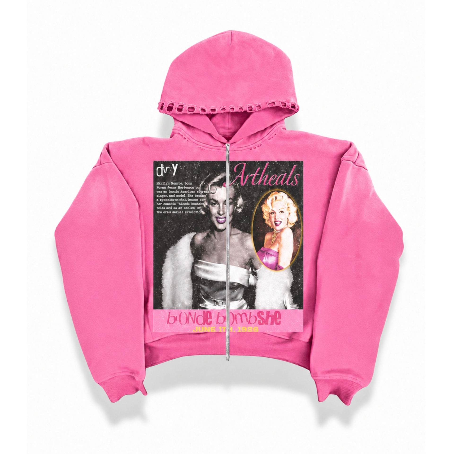 PINK "MARILYN MONROE" ZIP UP